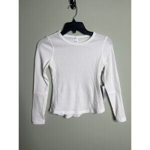 Zyia Active Girls White Thermal Long Sleeve Medium